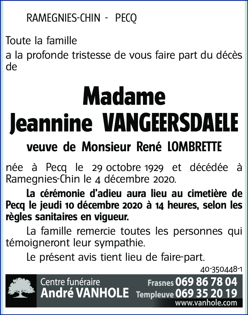 Jeannine VANGEERSDAELE