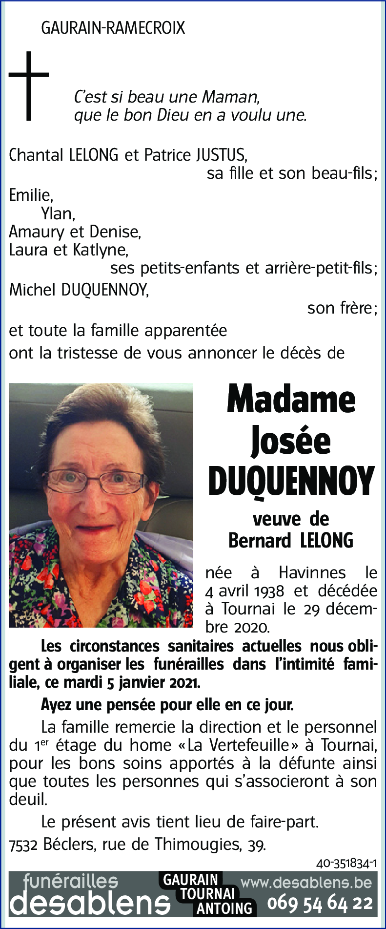 Josée DUQUENNOY