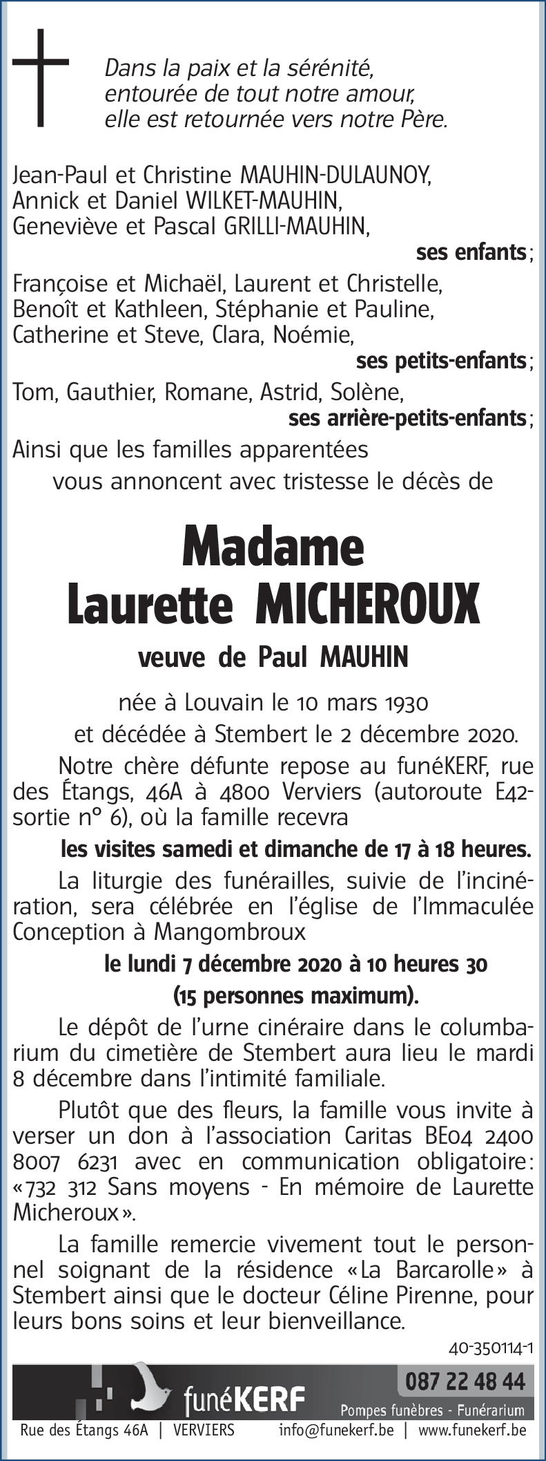 Laurette MICHEROUX