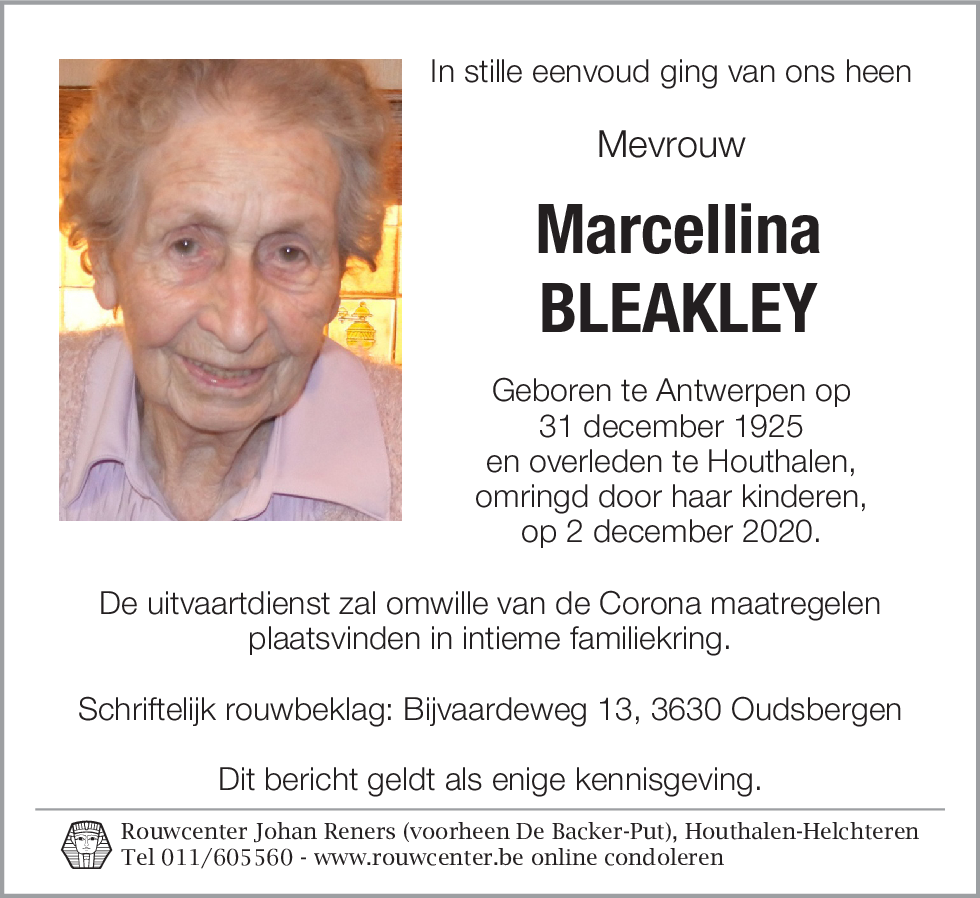 Marcellina Bleakley
