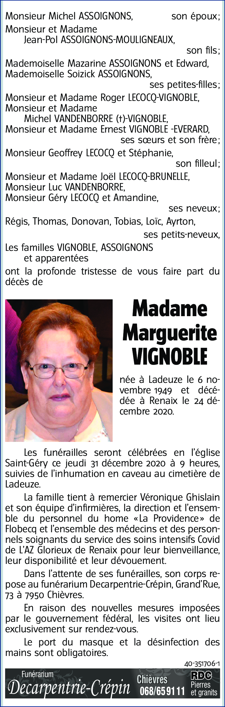 Marguerite VIGNOBLE