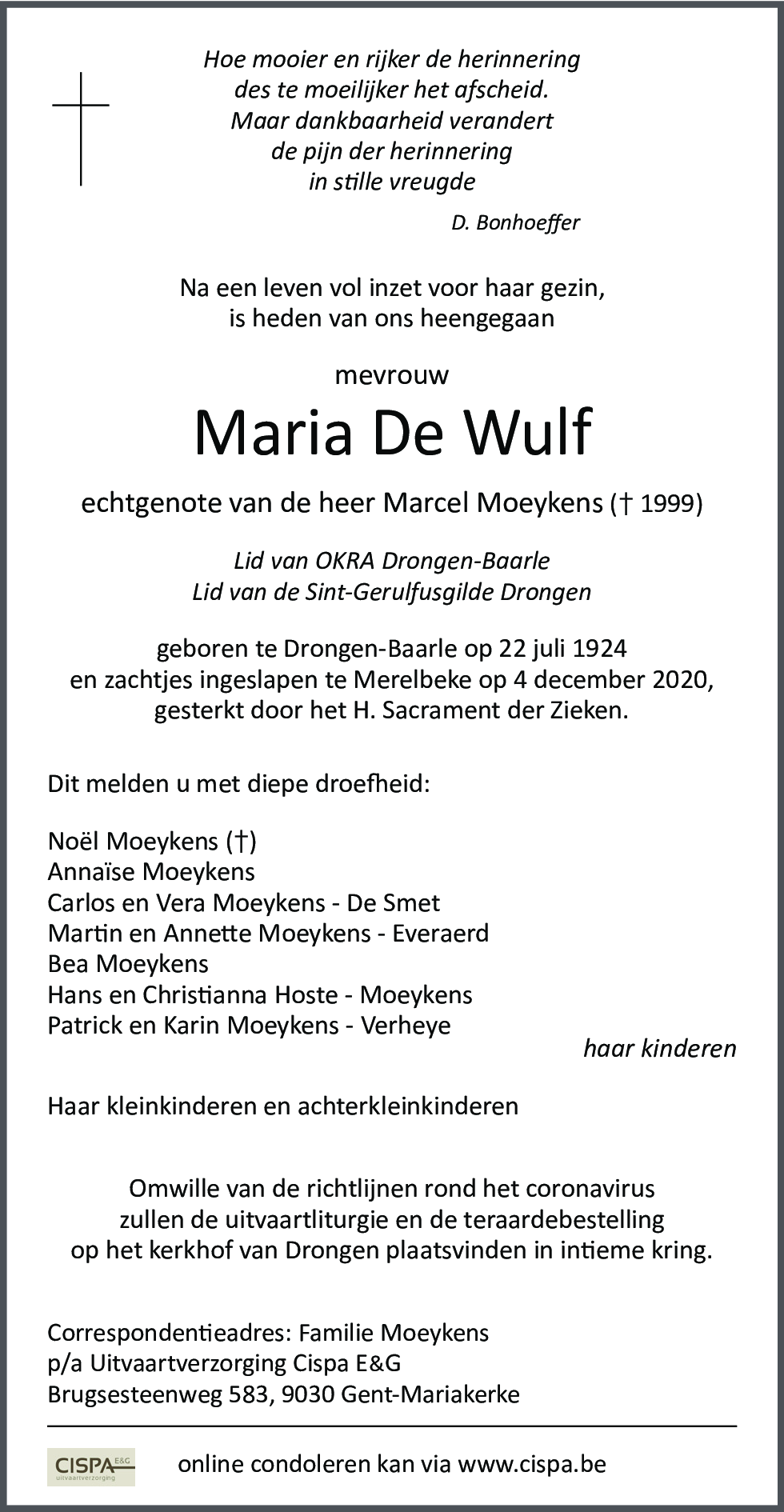 Maria De Wulf