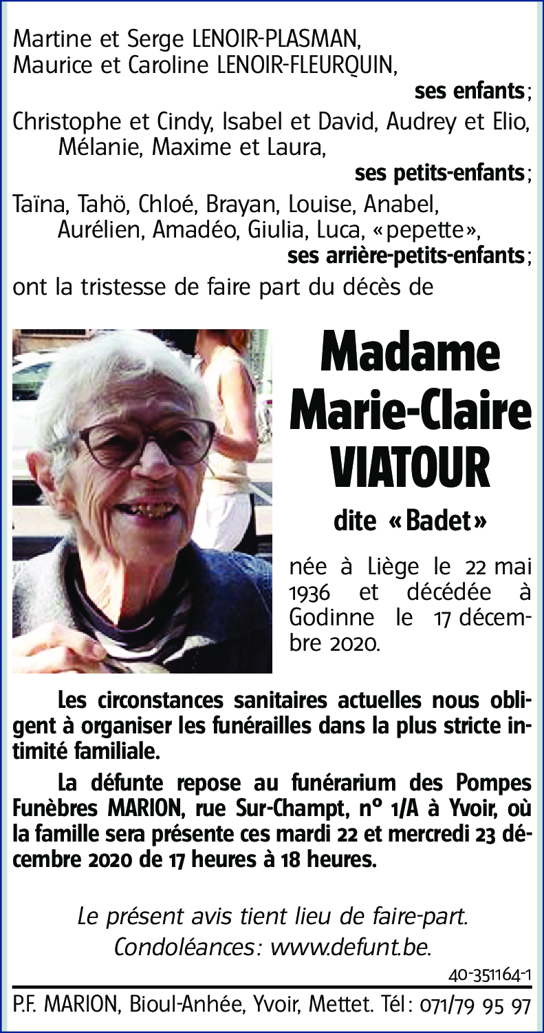 Marie-Claire VIATOUR
