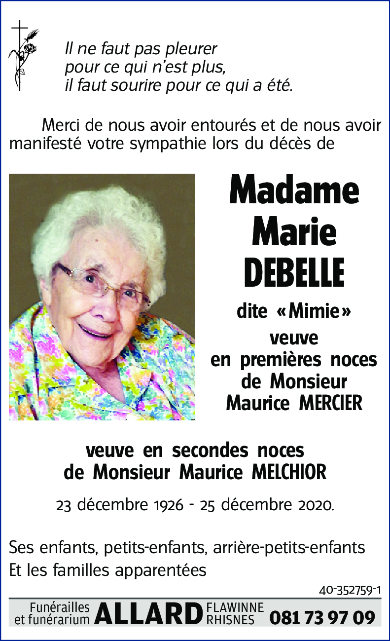 Marie DEBELLE