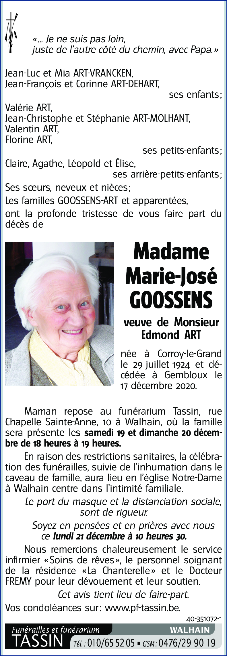 Marie-José GOOSSENS