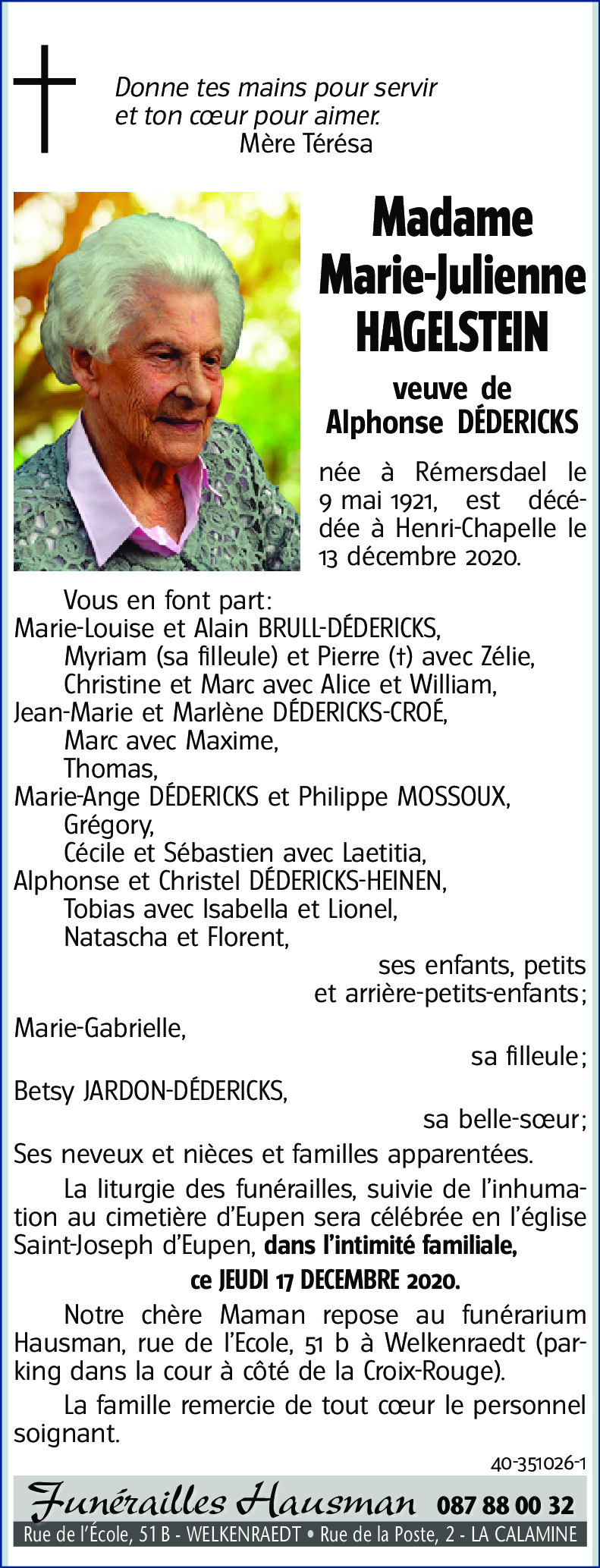 Marie-Julienne HAGELSTEIN