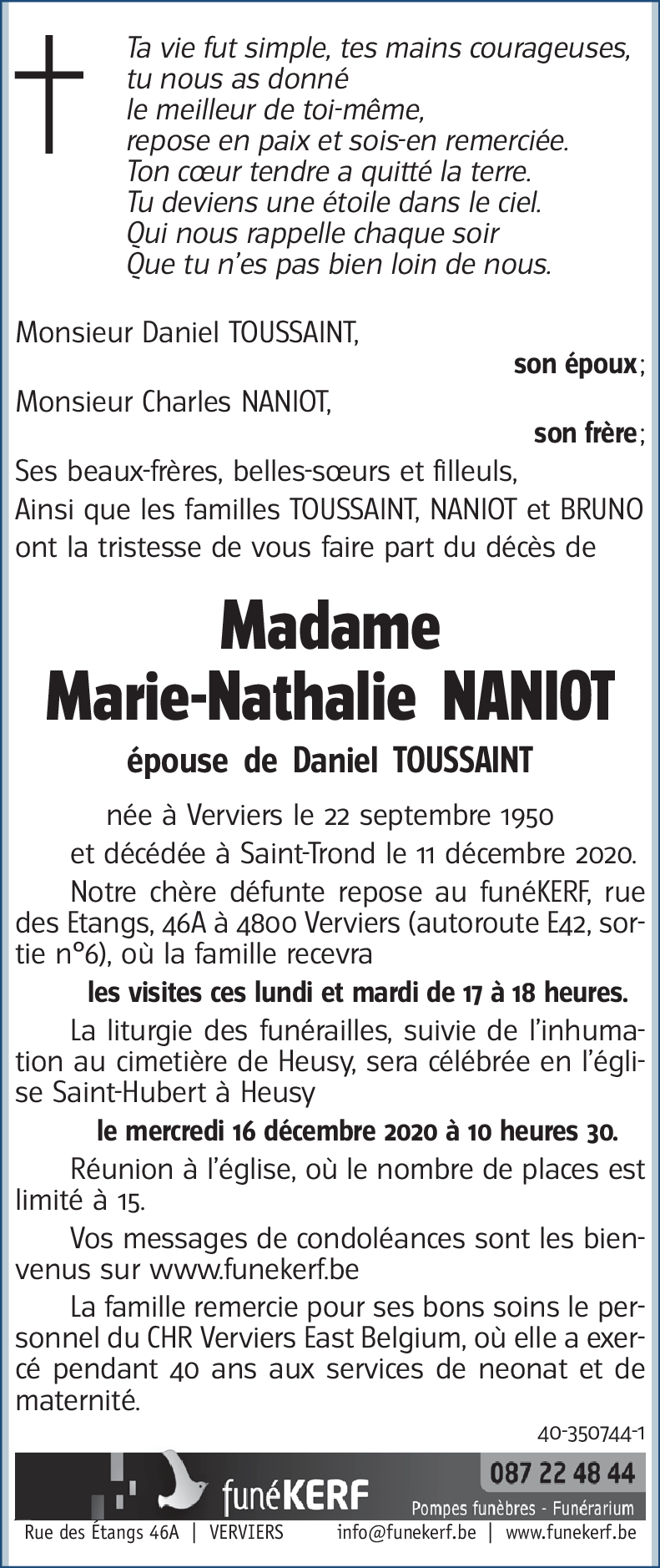 Marie-Nathalie NANIOT