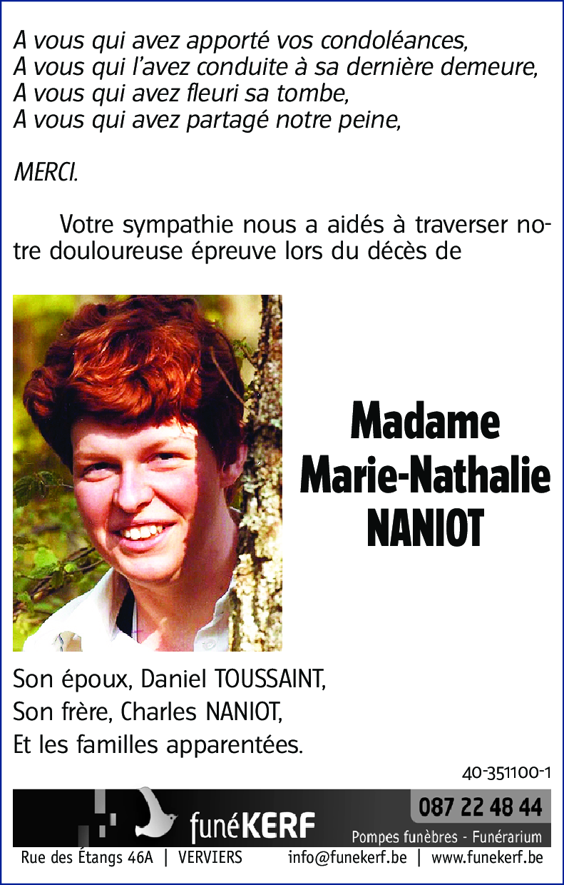 Marie-Nathalie NANIOT