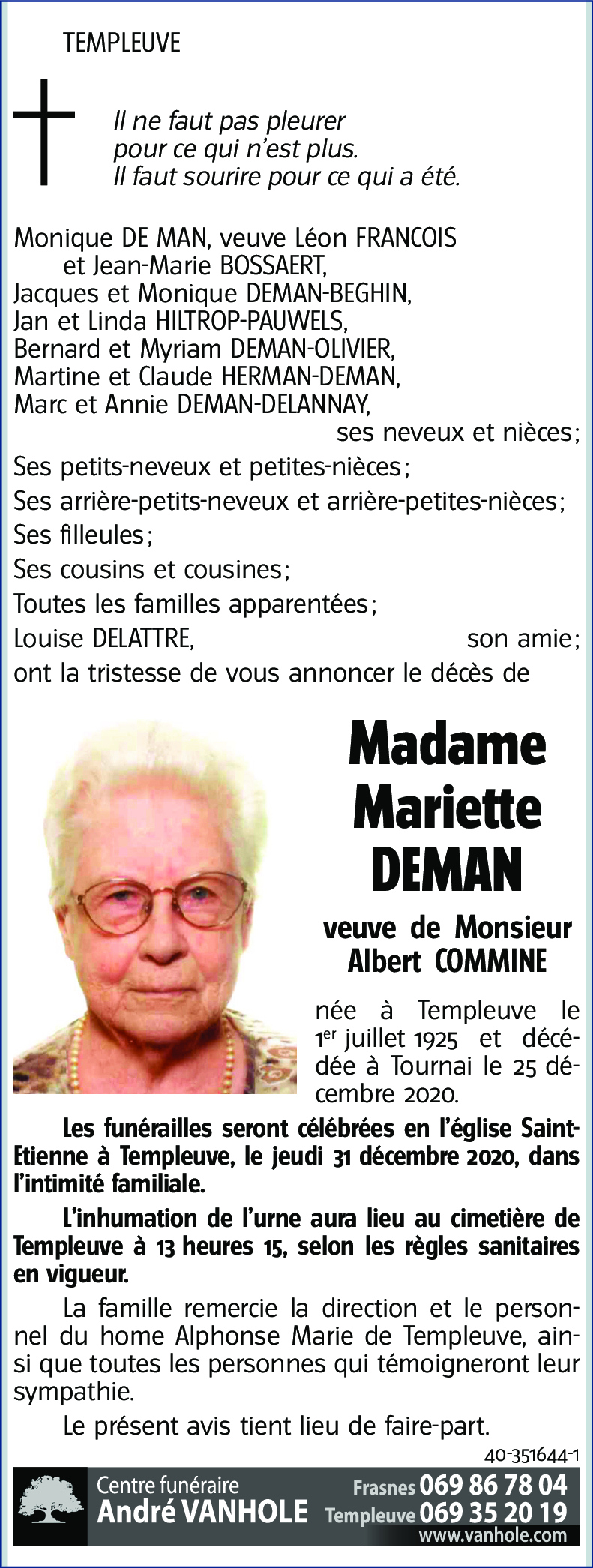 Mariette DEMAN