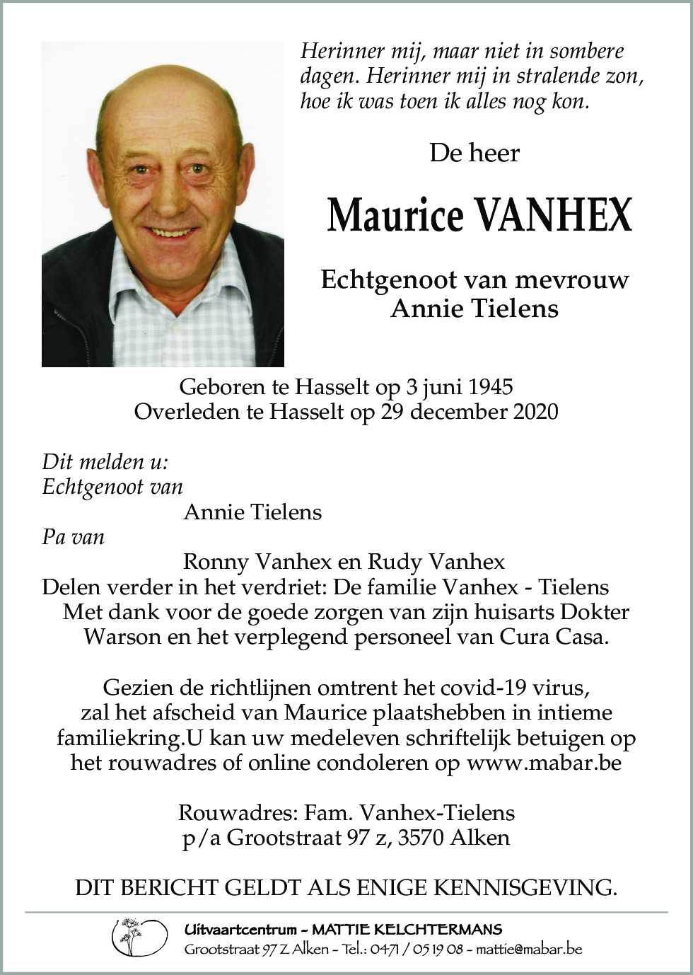 Maurice VANHEX