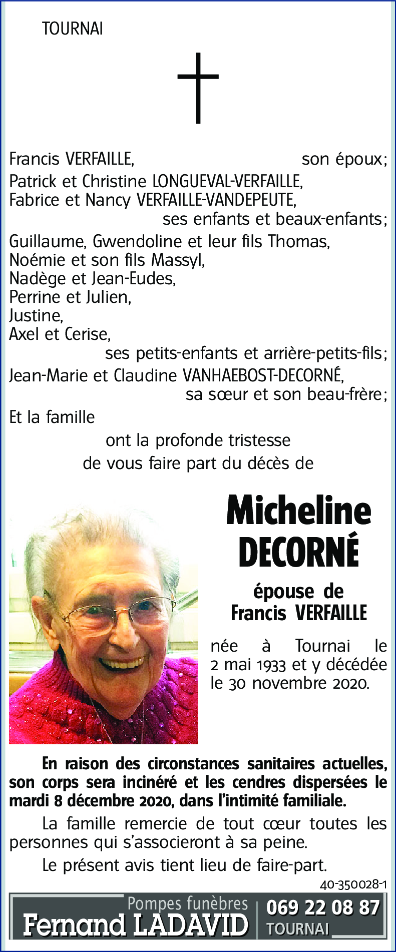 Micheline DECORNÉ