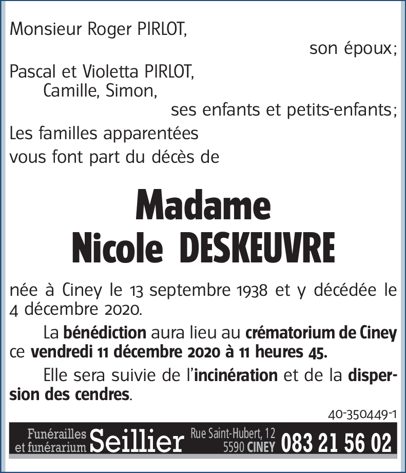 Nicole DESKEUVRE