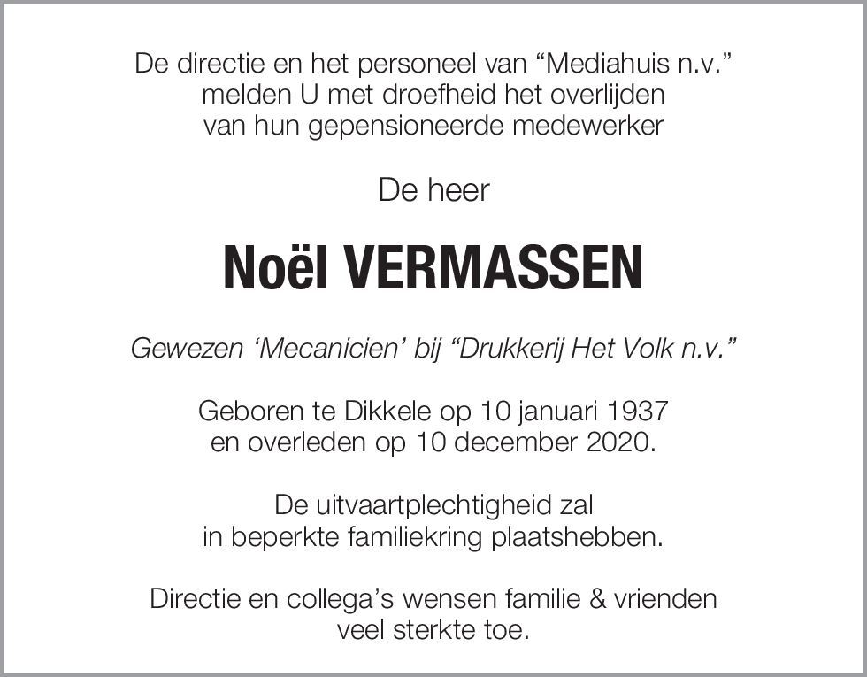 Noël VERMASSEN