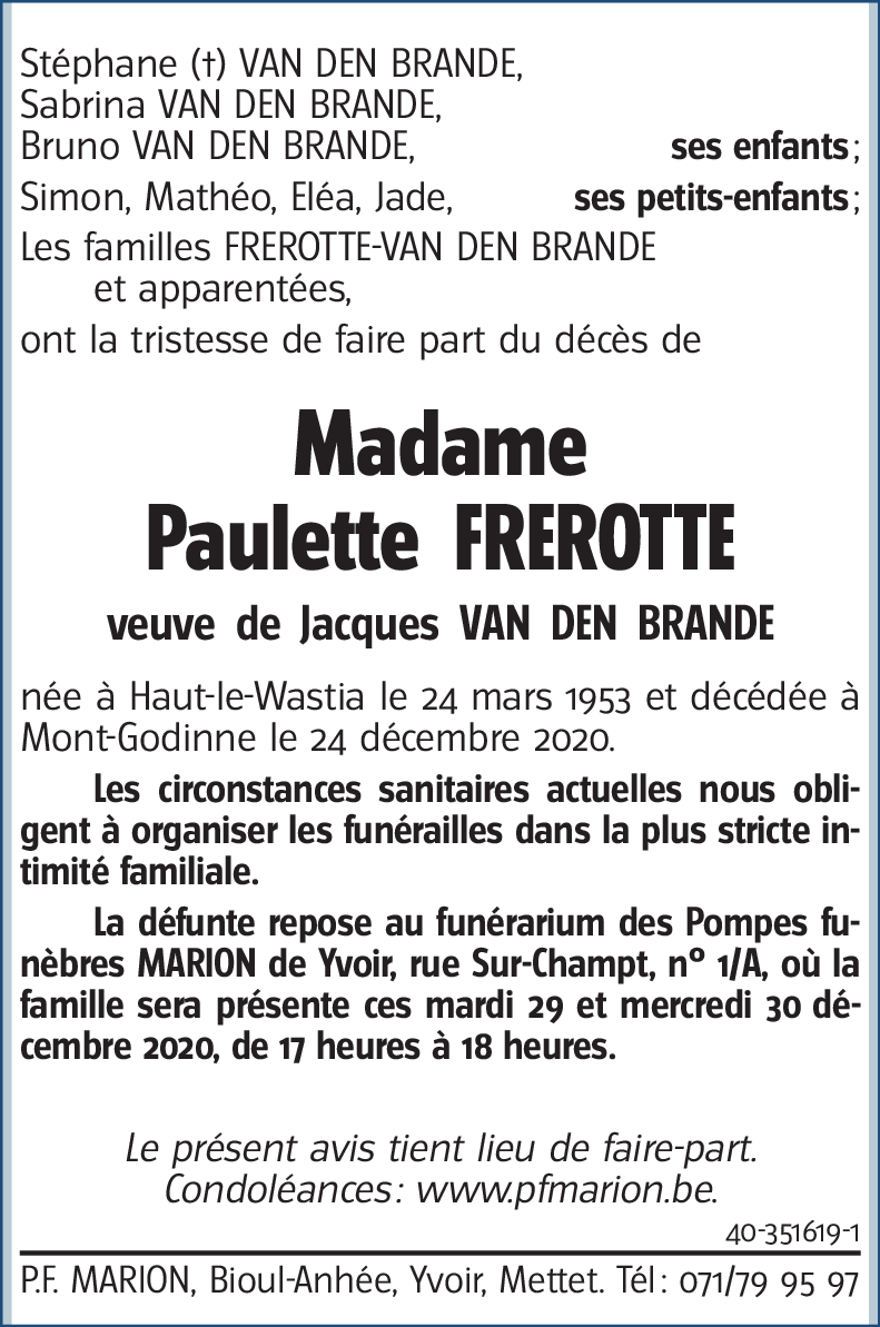 Paulette FREROTTE