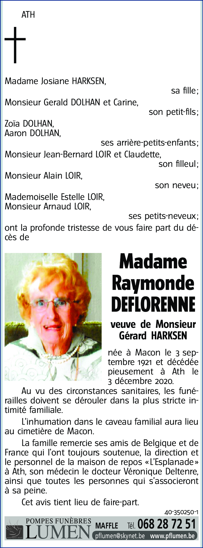 Raymonde DEFLORENNE