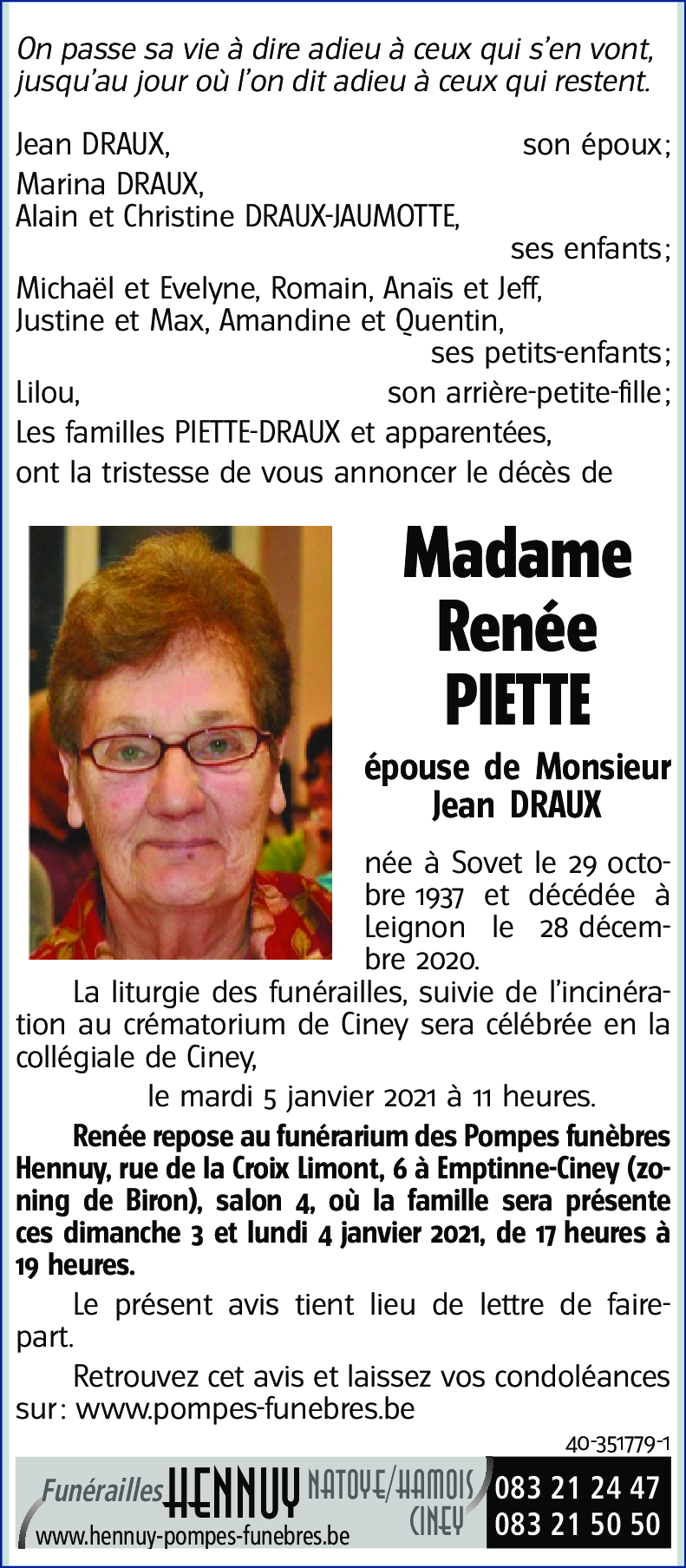 Renée PIETTE
