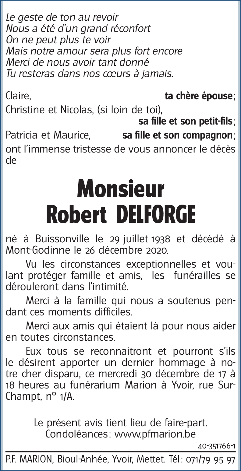 Robert DELFORGE