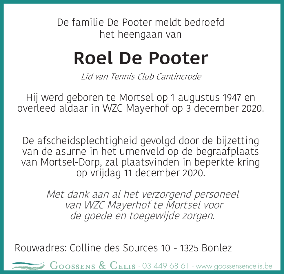 Roel De Pooter