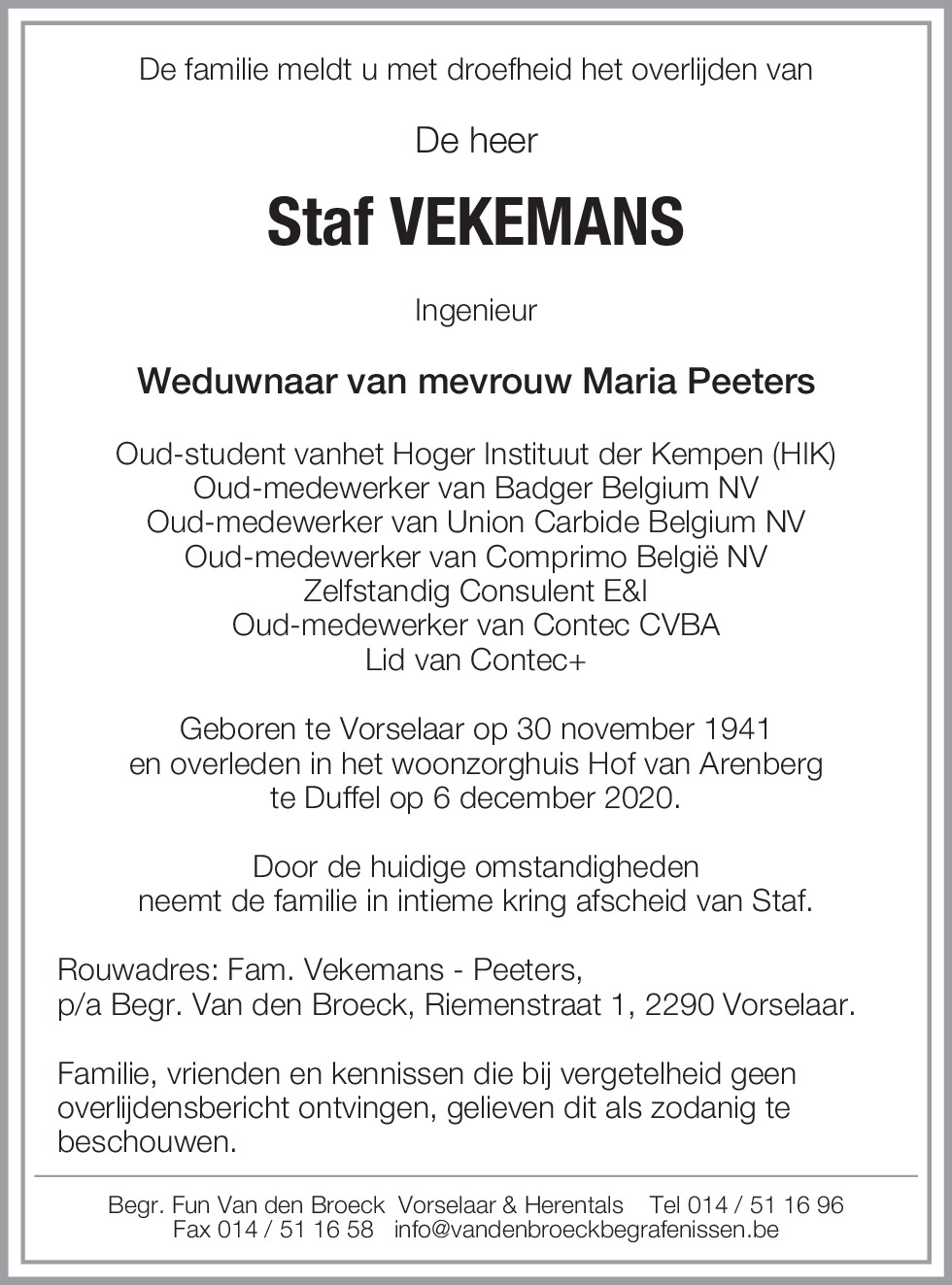 Staf Vekemans