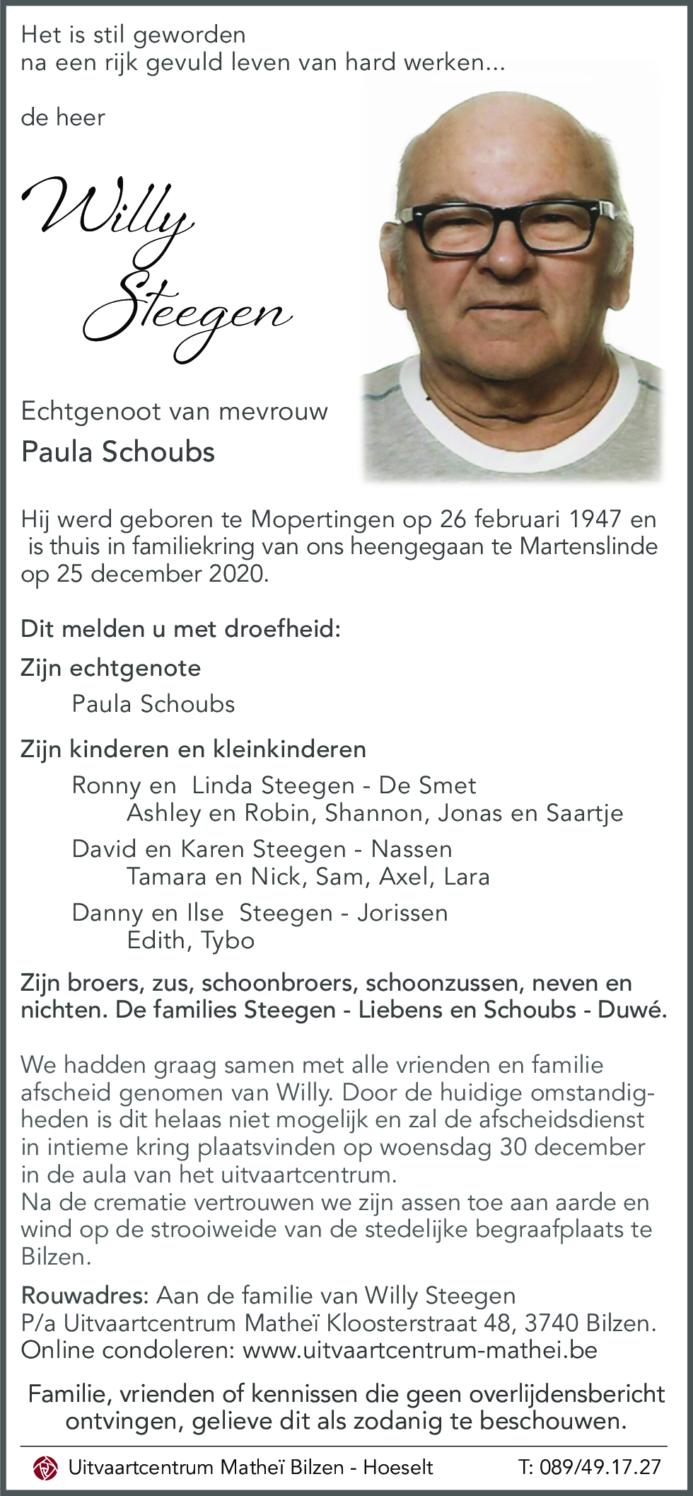 Willy STEEGEN