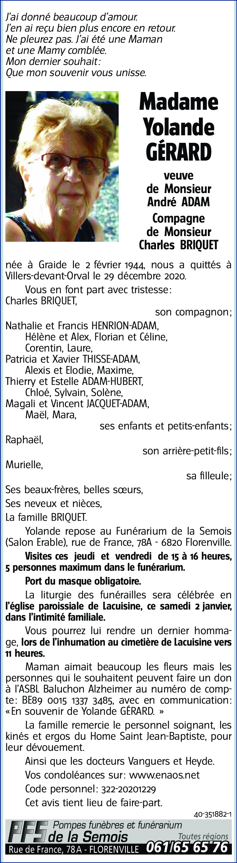 Yolande GÉRARD