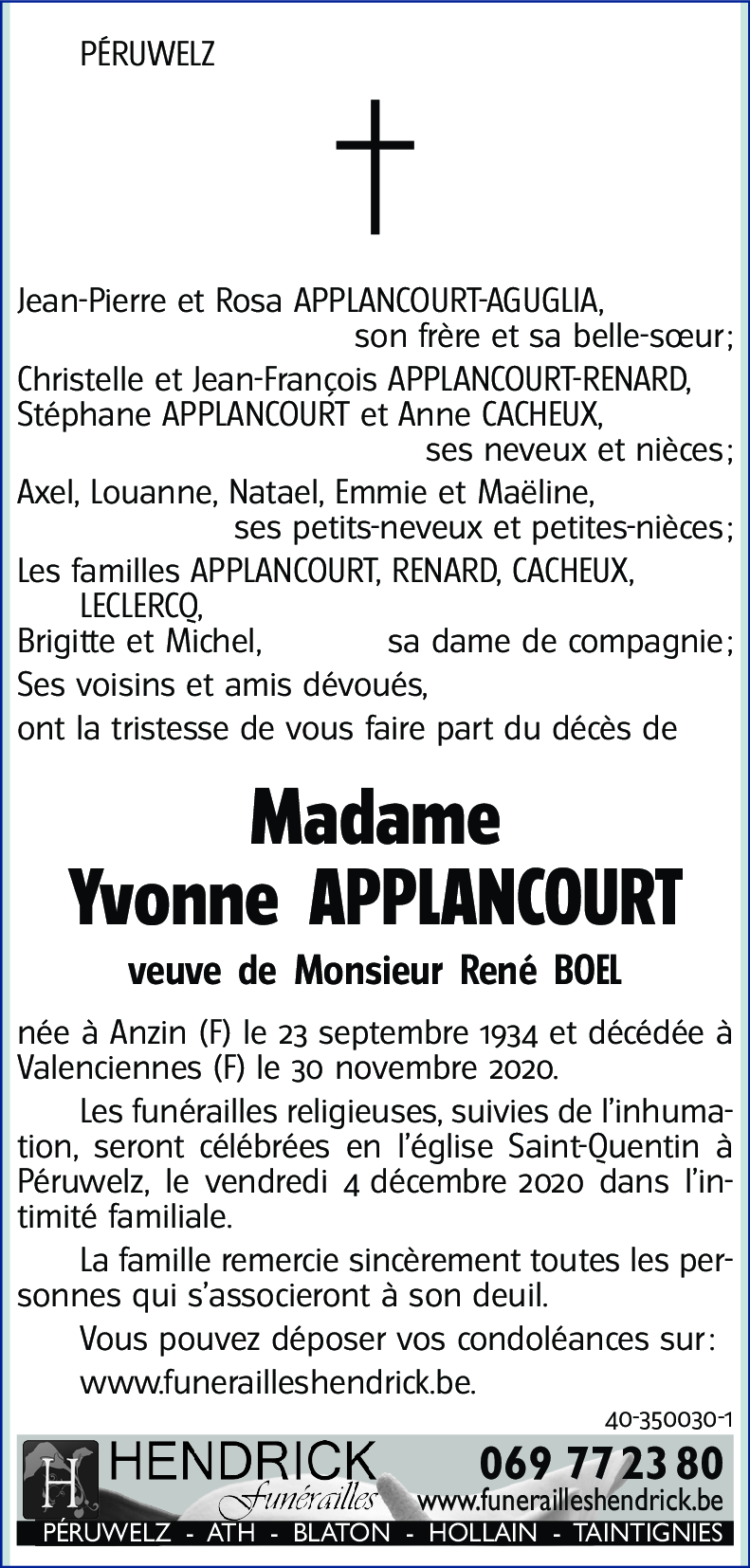 Yvonne APPLANCOURT