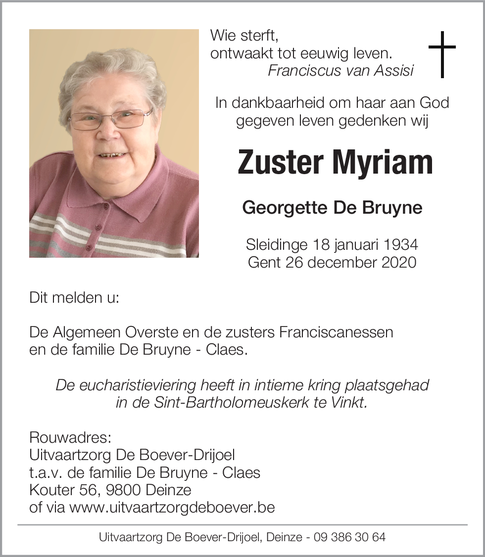 Zuster Myriam