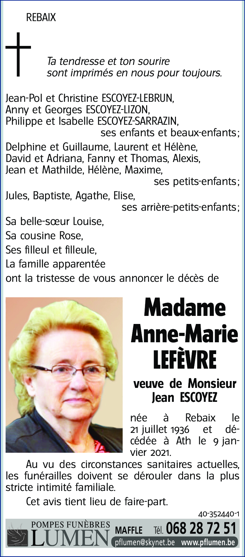 Anne-Marie LEFEVRE