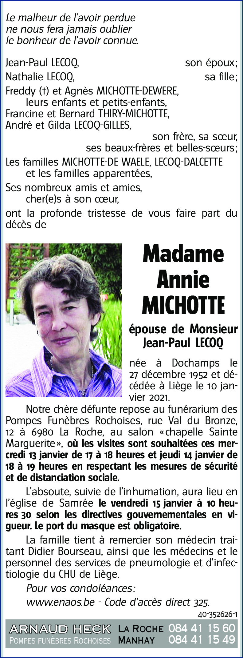 Annie MICHOTTE