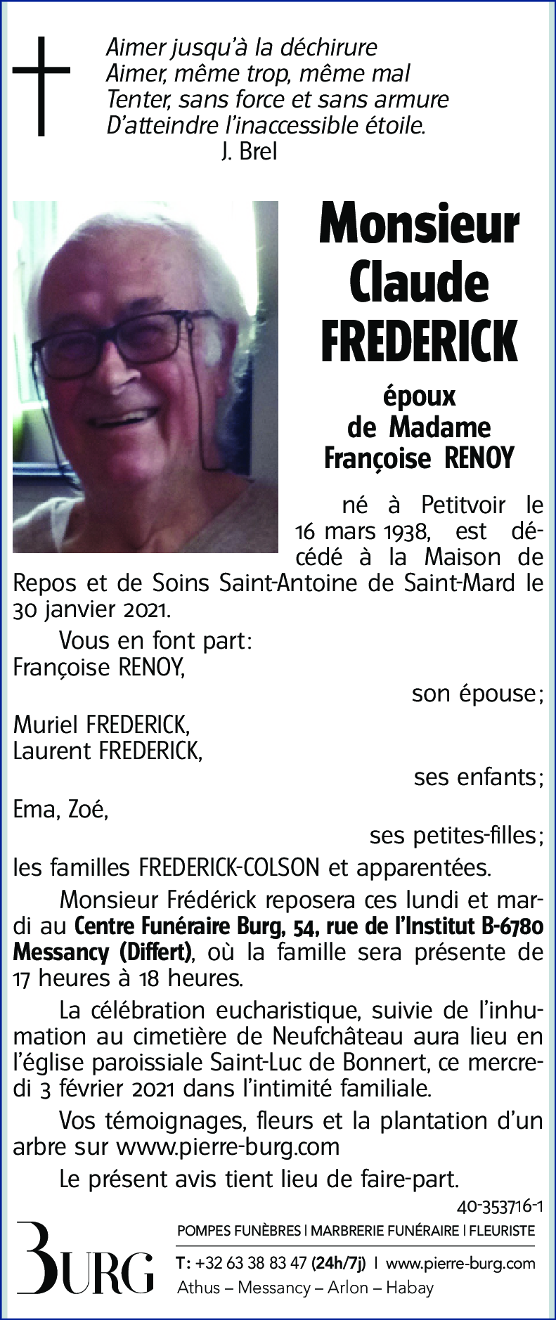 Claude FREDERICK
