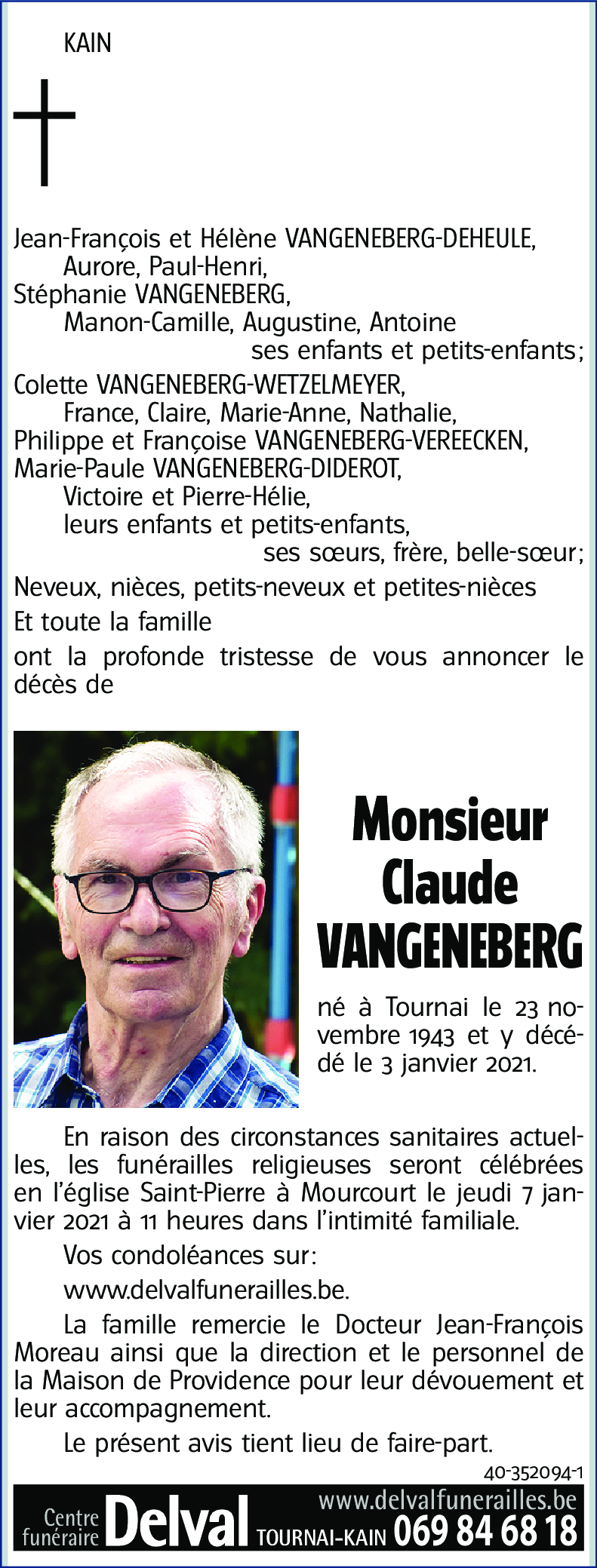 Claude VANGENEBERG