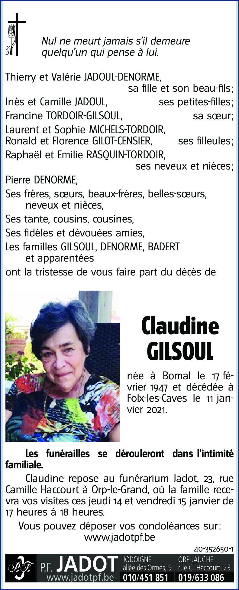 Claudine GILSOUL
