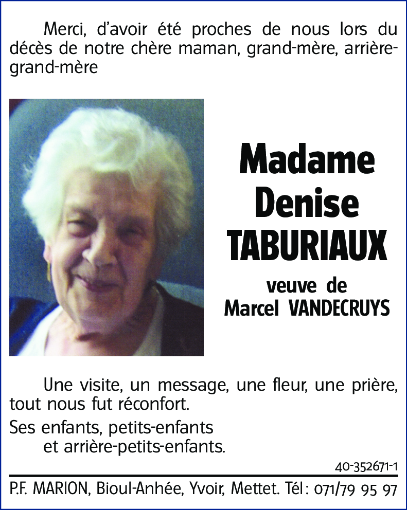 Denise TABURIAUX