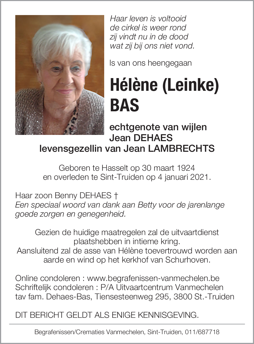 Hélène (Leinke) BAS