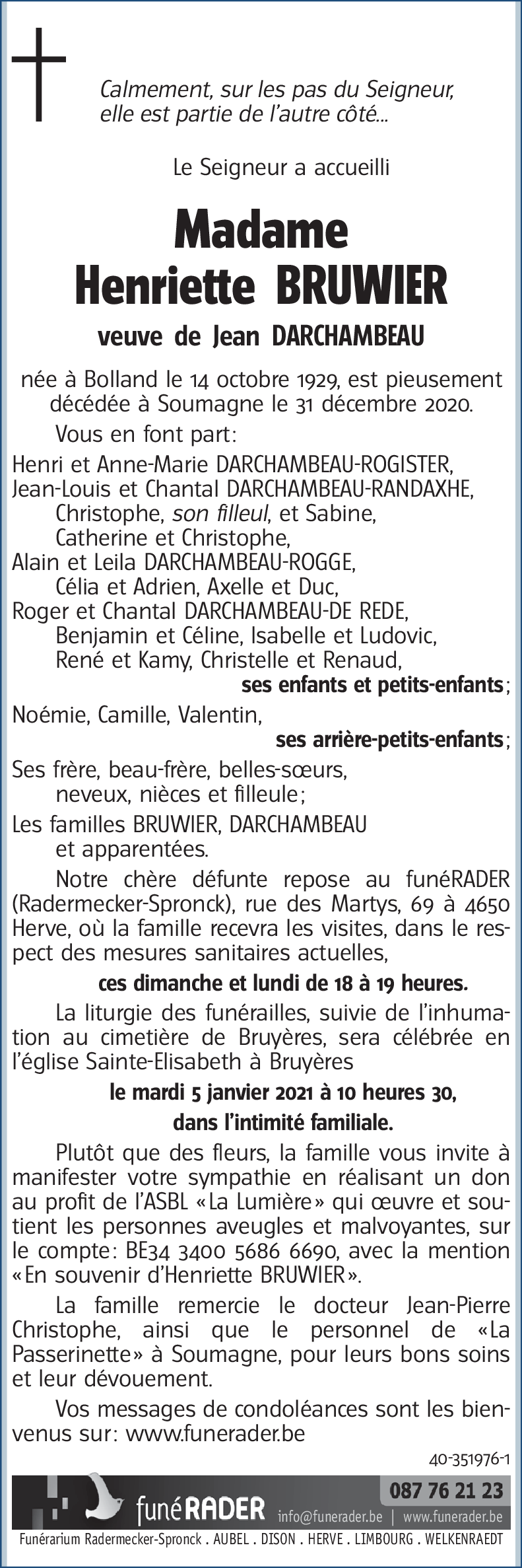 Henriette BRUWIER