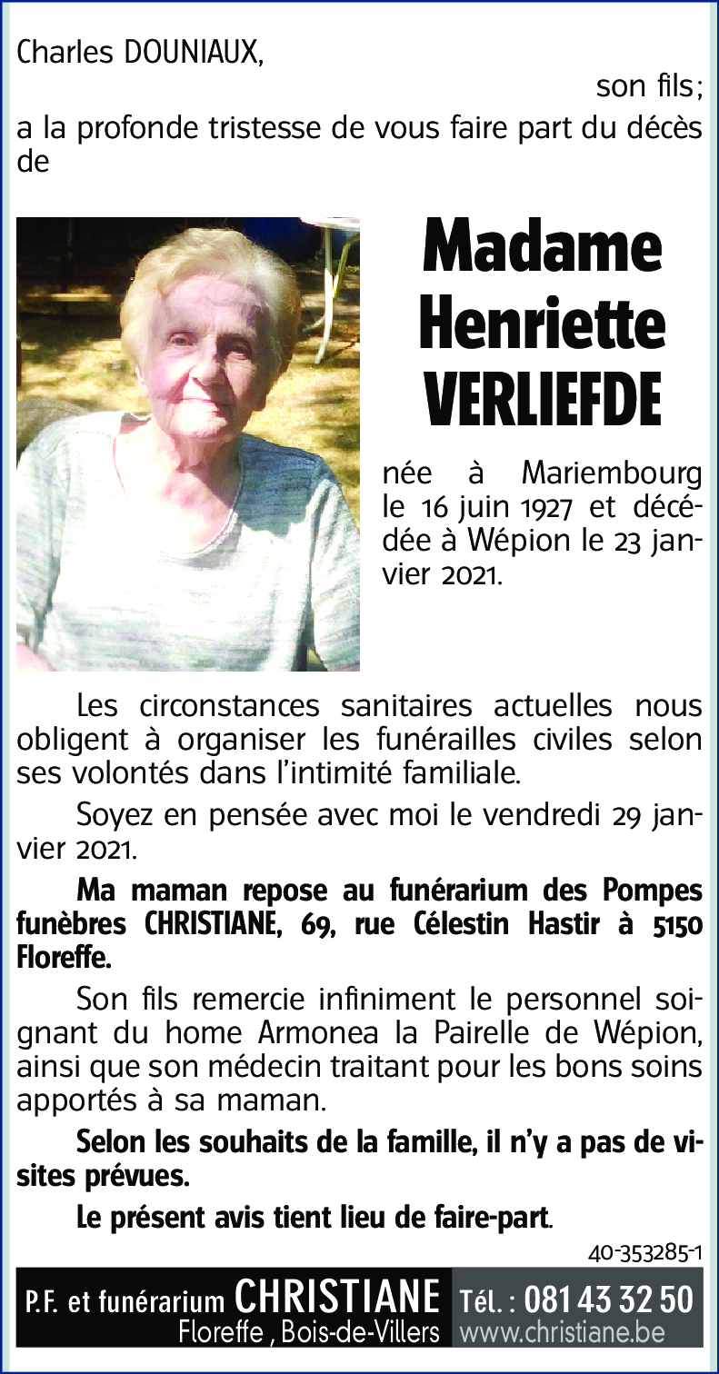 Henriette VERLIEFDE
