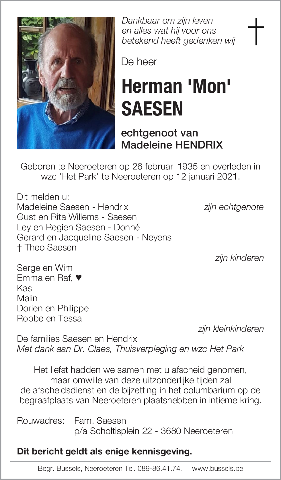 Herman 'Mon' SAESEN