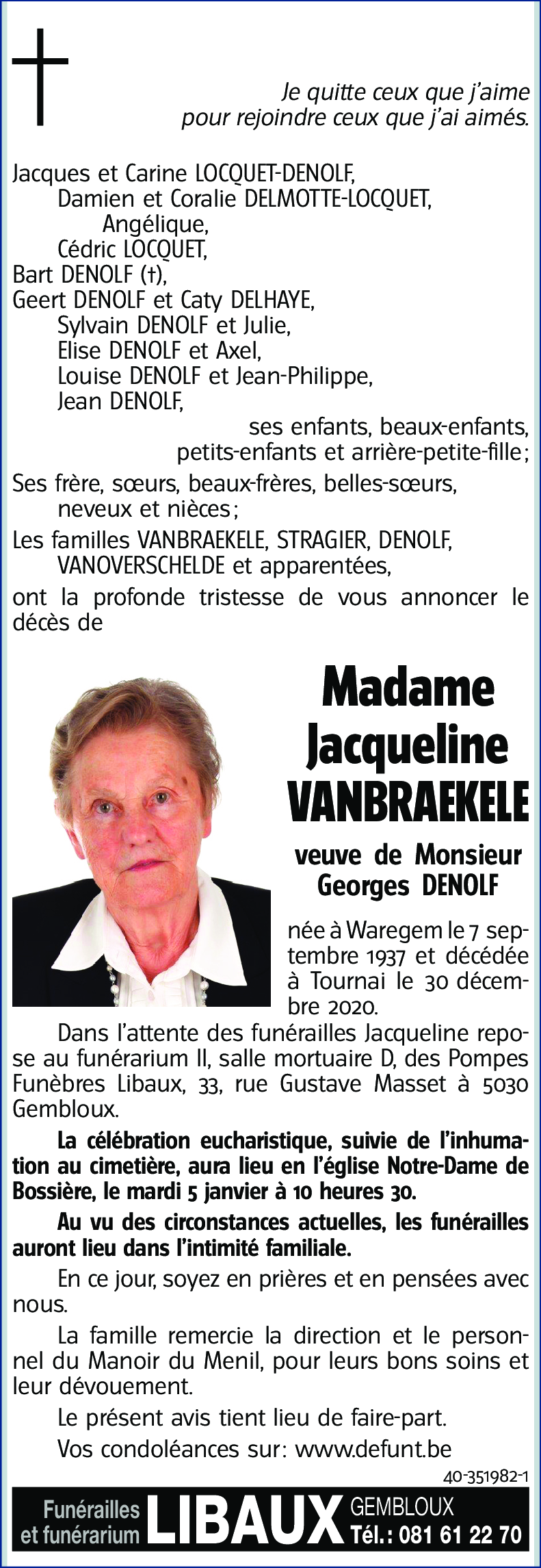 Jacqueline VANBRAEKELE