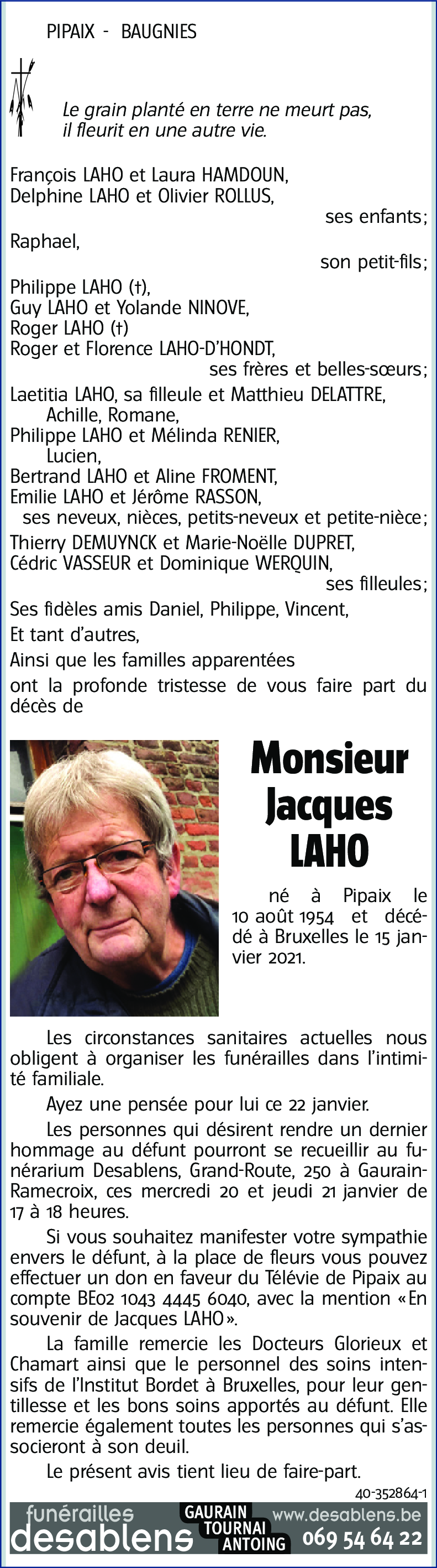Jacques LAHO