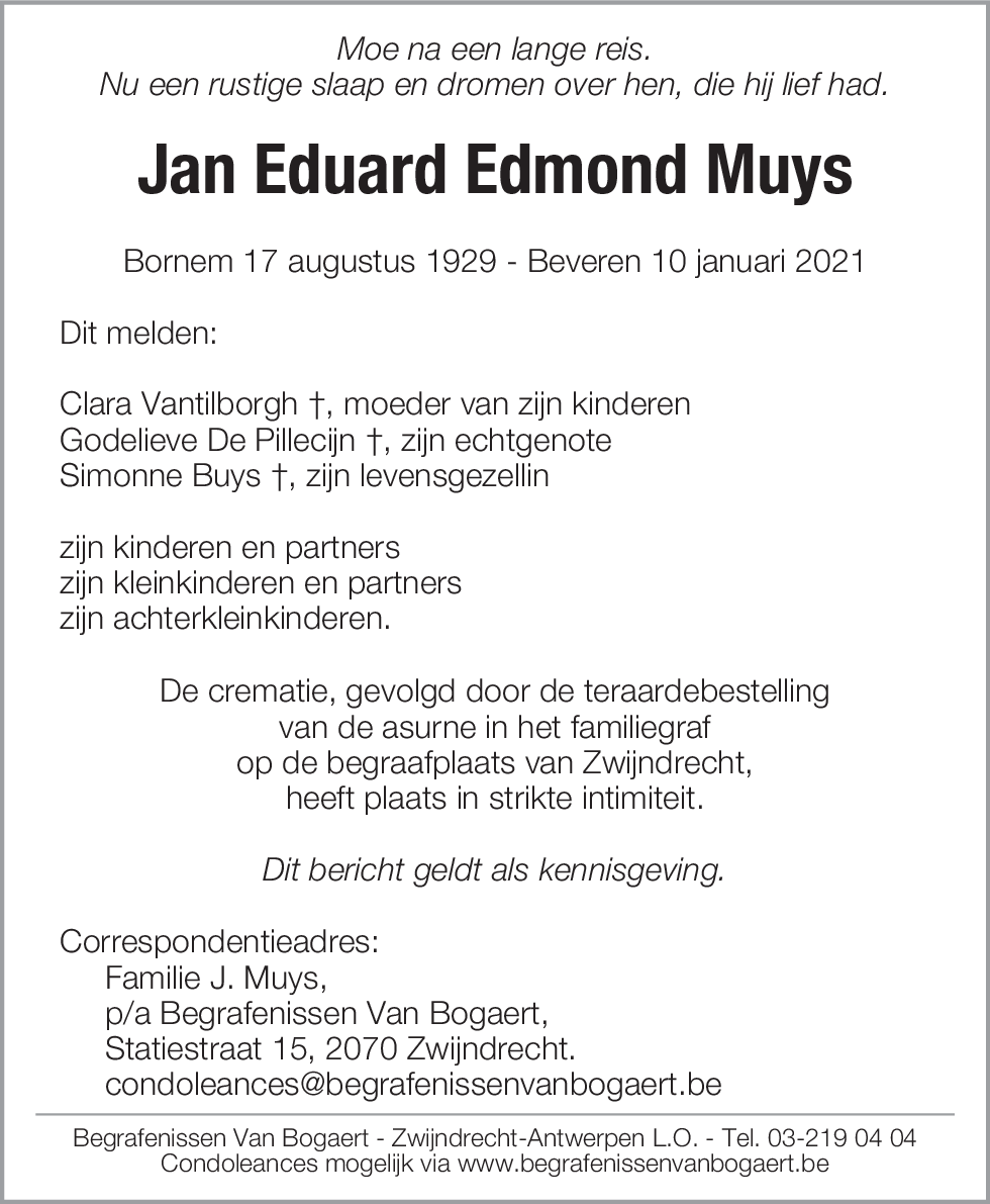 Jan, Eduard Muys