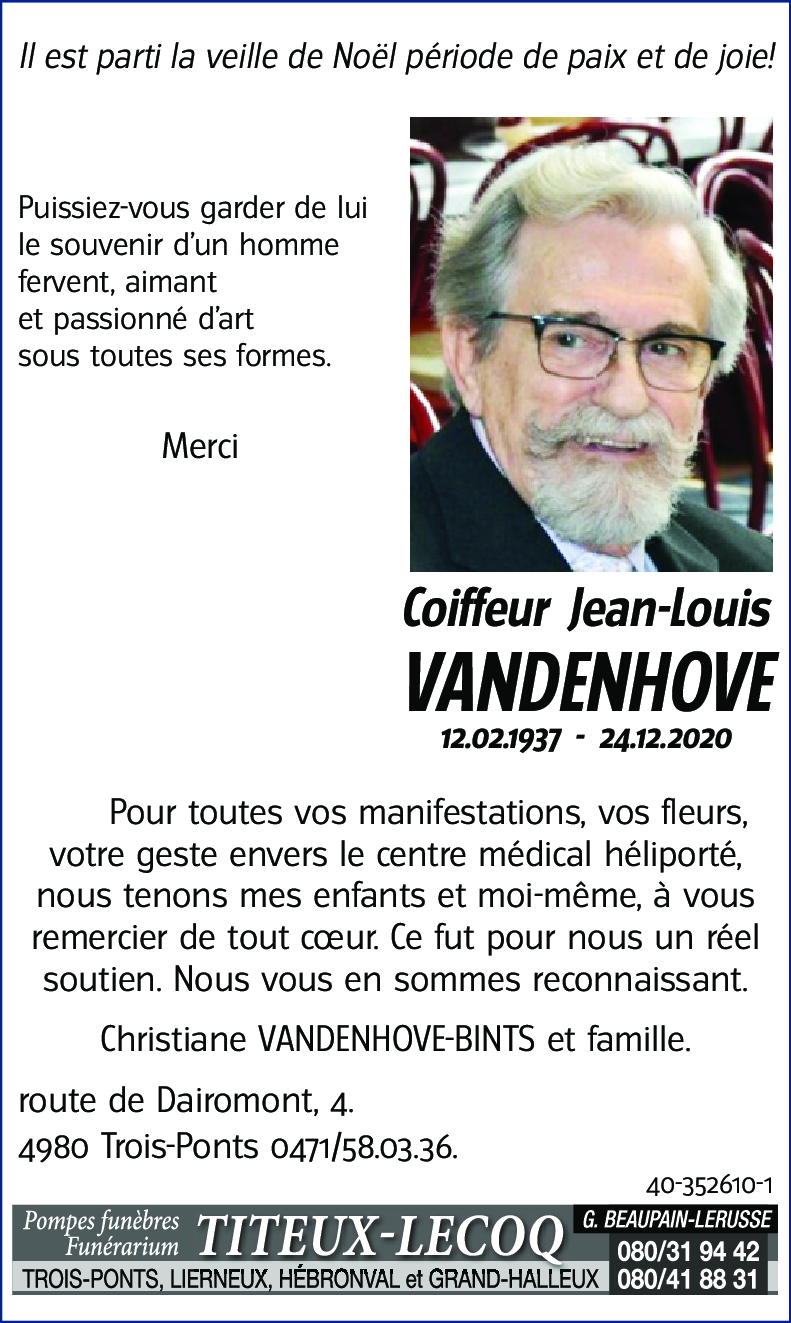 Jean-Louis VANDENHOVE