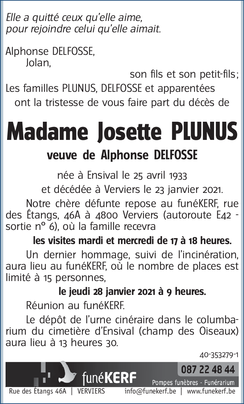 Josette PLUNUS