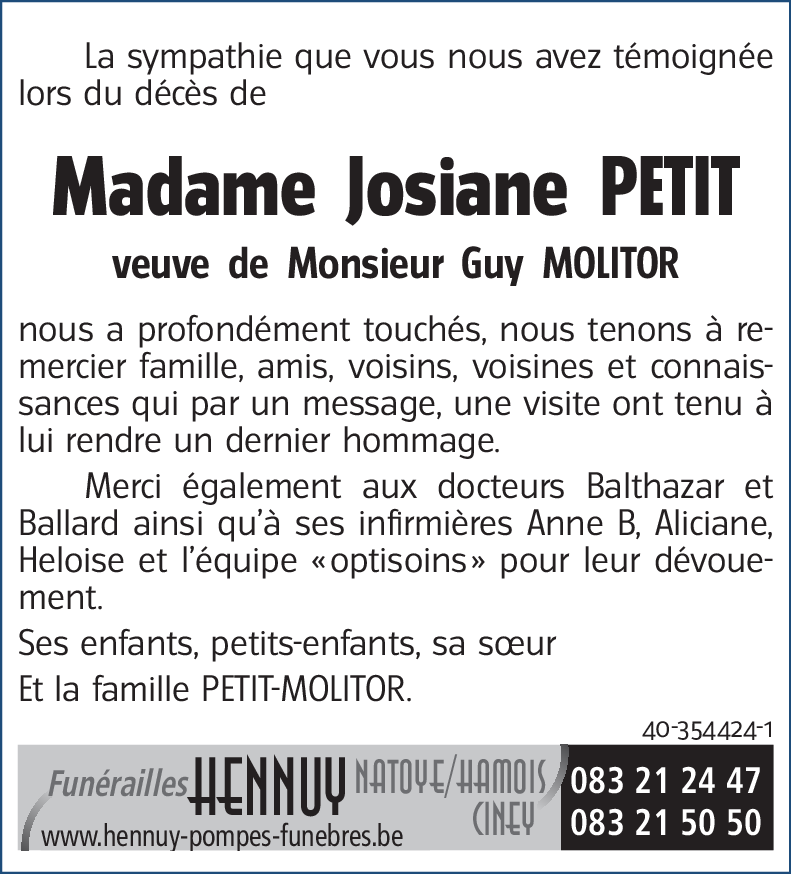 Josiane PETIT