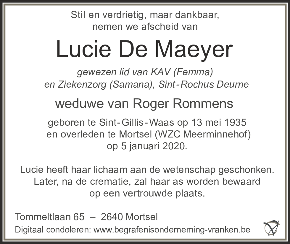 Lucie De Maeyer