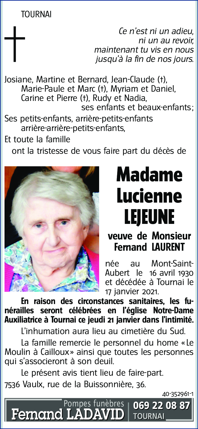 Lucienne LEJEUNE