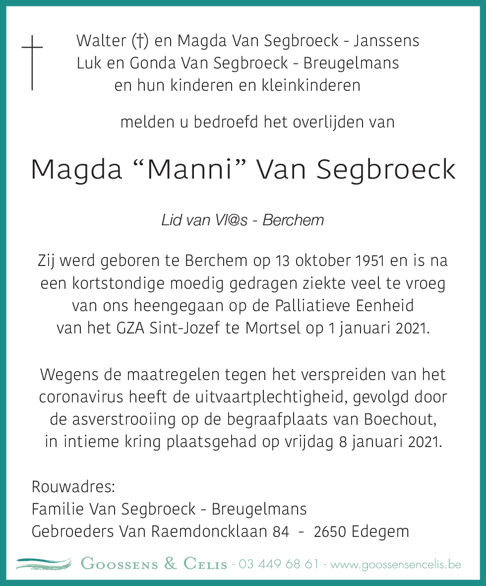 Magda Van Segbroeck