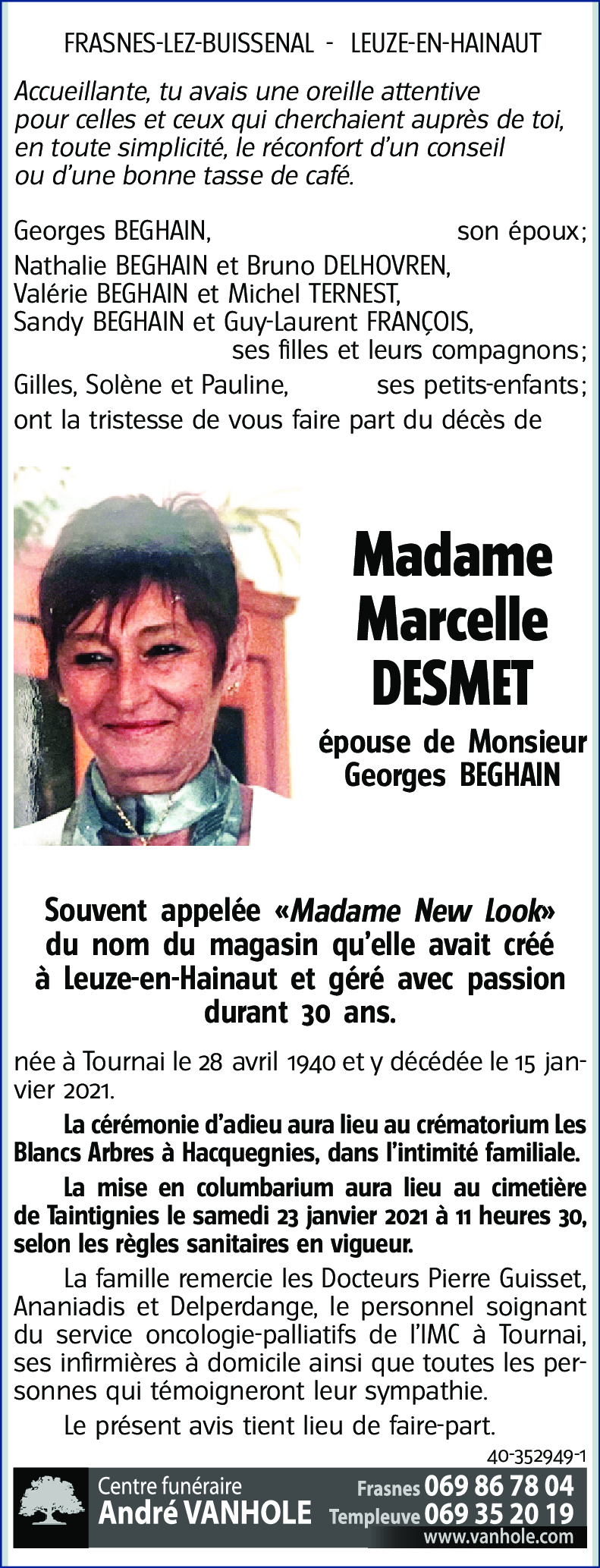 Marcelle DESMET