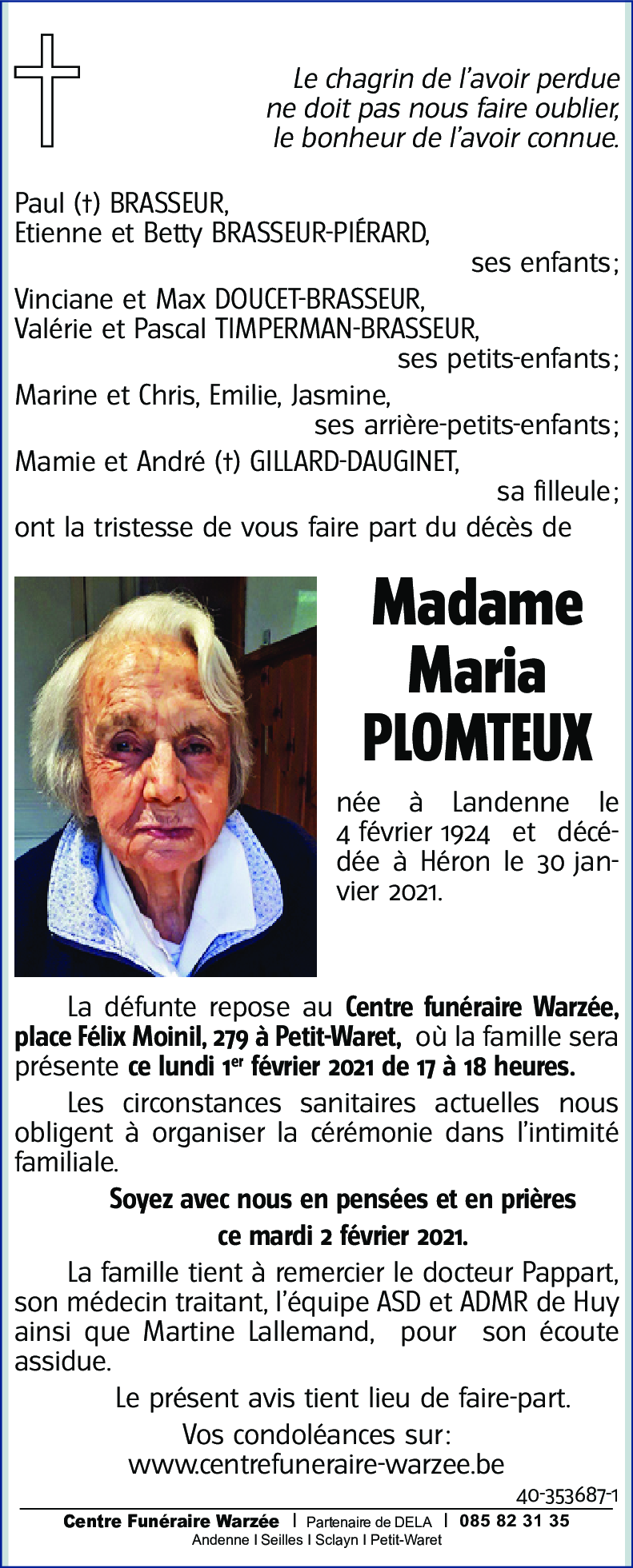 Maria PLOMTEUX