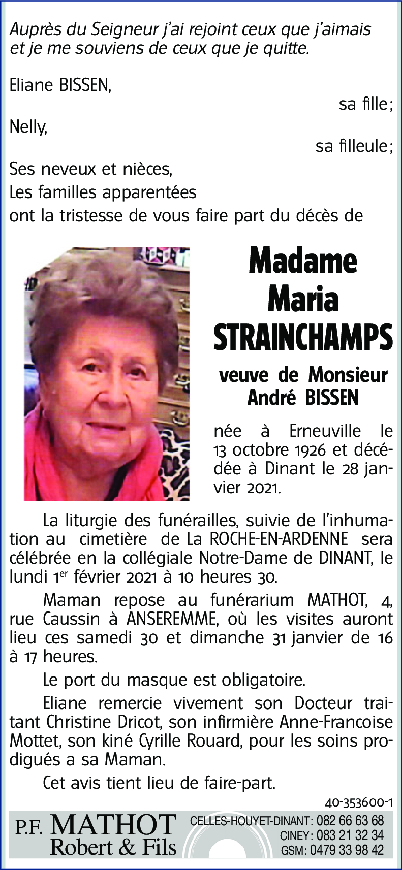 Maria STRAINCHAMPS