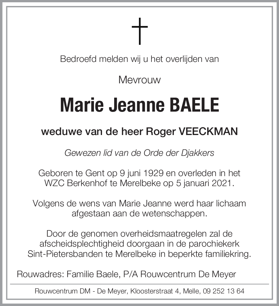 Marie Jeanne BAELE